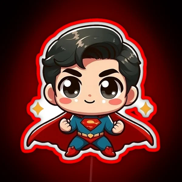 Chibi Superman RGB Neon Sign