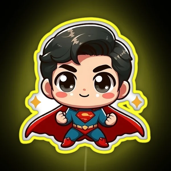 Chibi Superman RGB Neon Sign