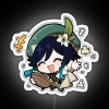 Chibi Venti Genshin Impact themed neon RGB light decoration accessory