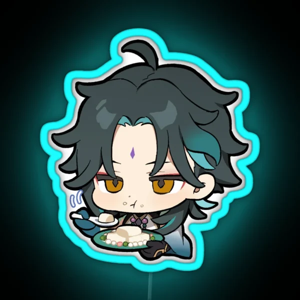 Chibi Xiao Genshin Impact RGB Neon Sign