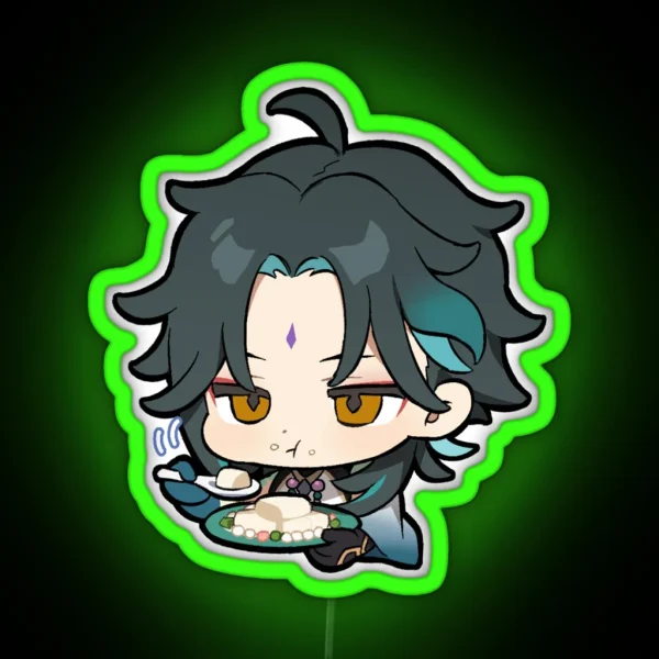 Chibi Xiao Genshin Impact RGB Neon Sign