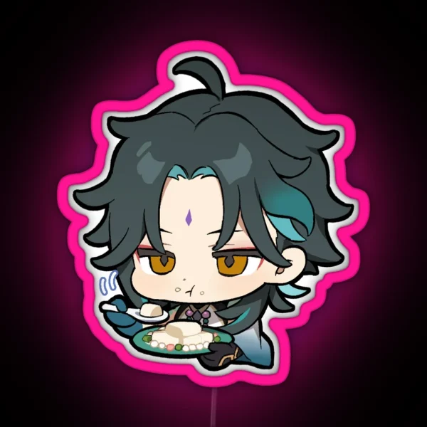 Chibi Xiao Genshin Impact RGB Neon Sign
