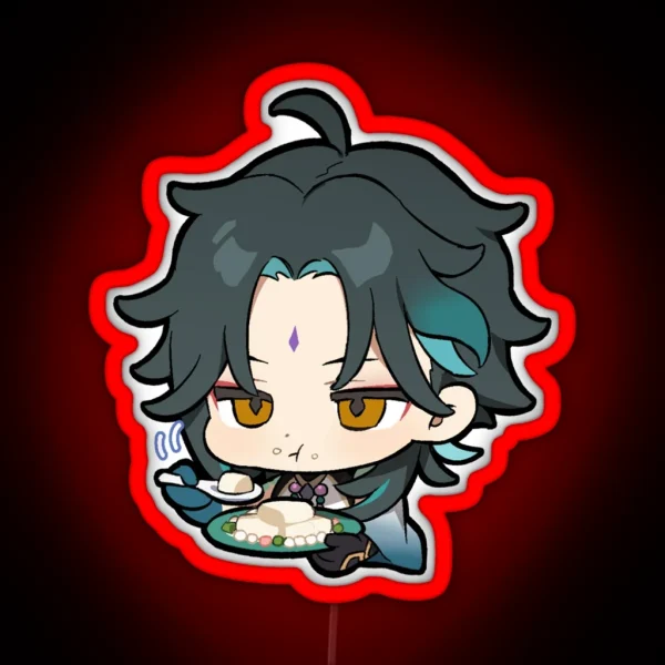 Chibi Xiao Genshin Impact RGB Neon Sign