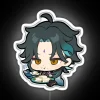 Neon chibi Xiao Genshin Impact themed light up decorative sign.