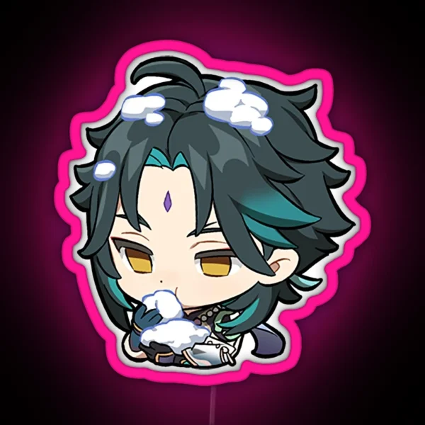 Chibi Xiao Genshin Impact RGB Neon Sign