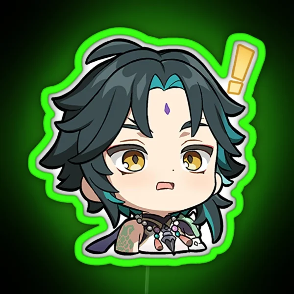 Chibi Xiao Genshin Impact RGB Neon Sign