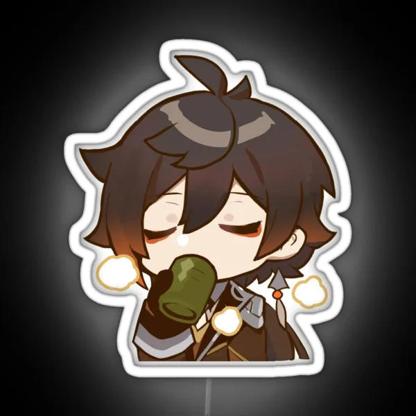 Chibi Zhongli Genshin Impact RGB Neon Sign