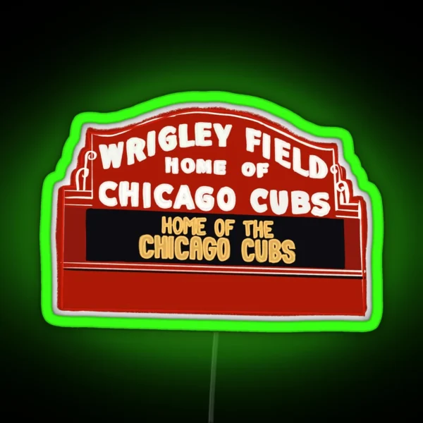 Chicago Cubs Sign Wrigley Field RGB Neon Sign