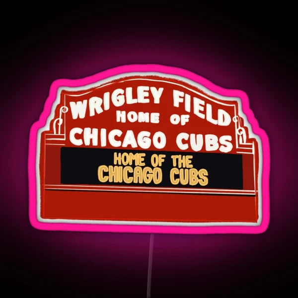 Chicago Cubs Sign Wrigley Field RGB Neon Sign