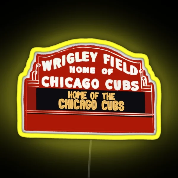 Chicago Cubs Sign Wrigley Field RGB Neon Sign