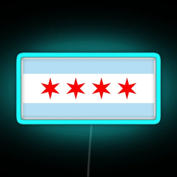 Chicago Flag RGB Neon Sign