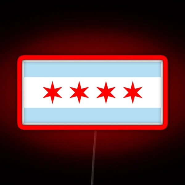 Chicago Flag RGB Neon Sign