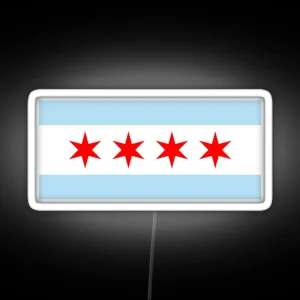 Chicago Flag RGB Neon Sign