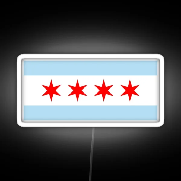 Chicago Flag RGB Neon Sign