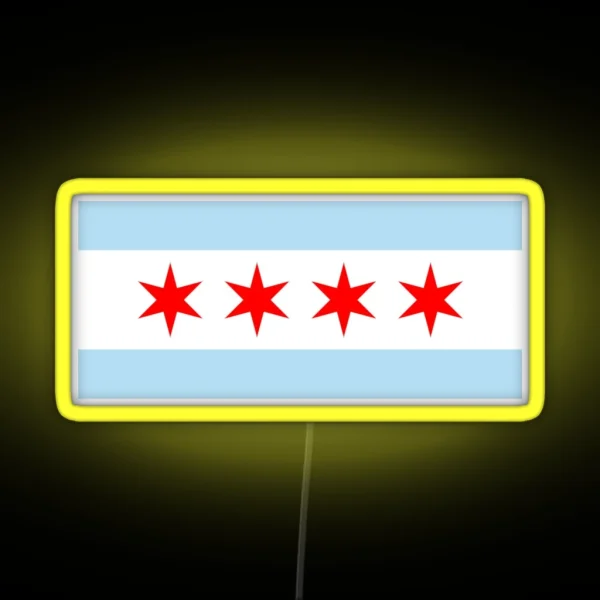 Chicago Flag RGB Neon Sign