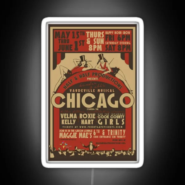 Chicago Poster RGB Neon Sign