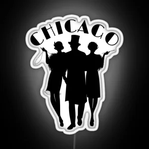 Chicago Prohibition Era Man About Town And Flappers RGB Neon Sign