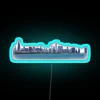 Vibrant Chicago Cityscape LED Neon Sign with Colorful RGB Illumination Effect
