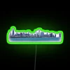 Chicago City Skyline Neon Sign Illuminating Home Decor Modern Ambiance