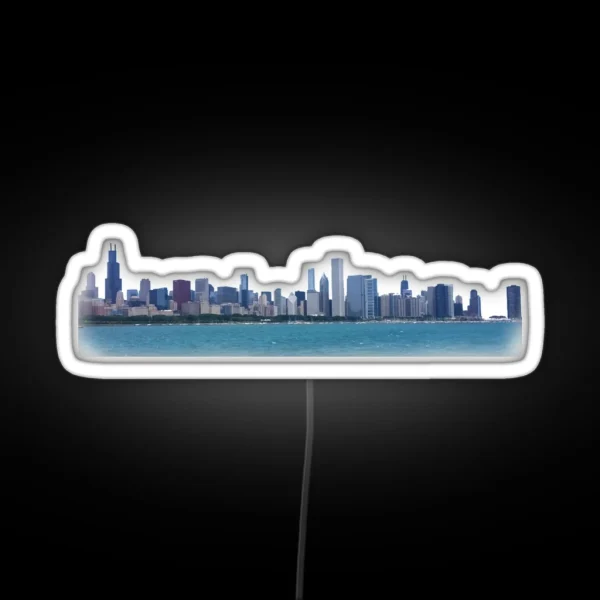 Chicago Skyline Photo RGB Neon Sign