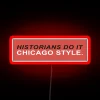 Chicago-Style Retro Neon Sign with Color-Changing RGB Lighting Effect