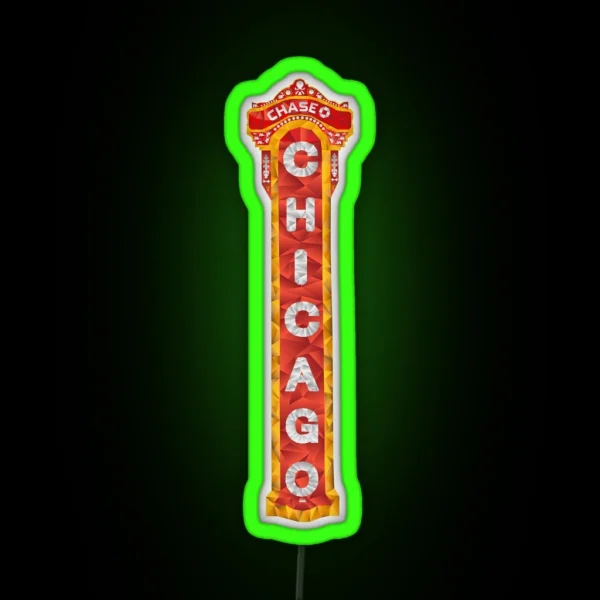 Chicago Theatre Sign RGB Neon Sign