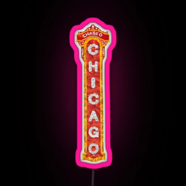 Chicago Theatre Sign RGB Neon Sign