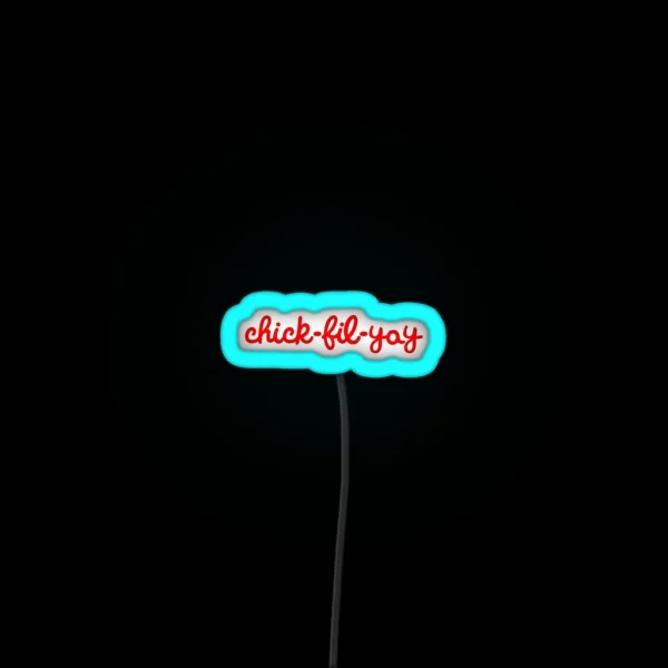 Chick Fil Yay Design RGB Neon Sign
