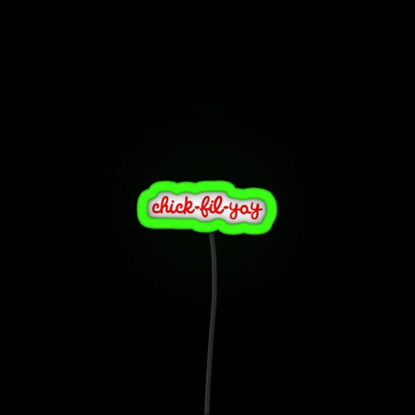 Chick Fil Yay Design RGB Neon Sign