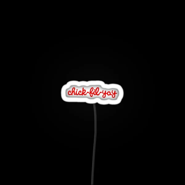 Chick Fil Yay Design RGB Neon Sign