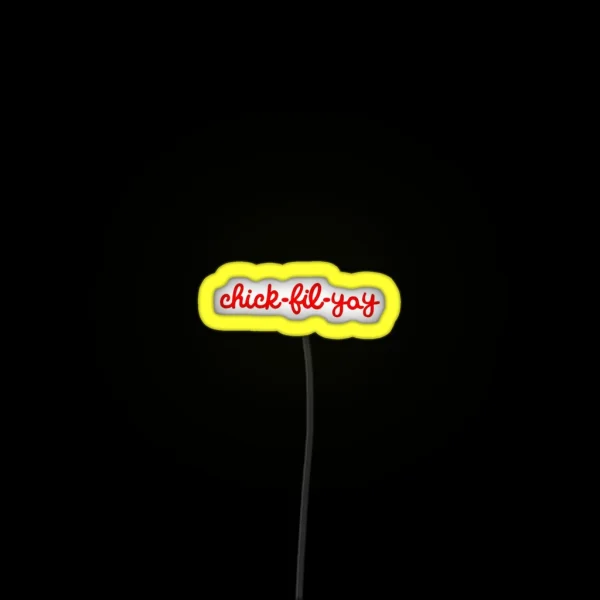 Chick Fil Yay Design RGB Neon Sign