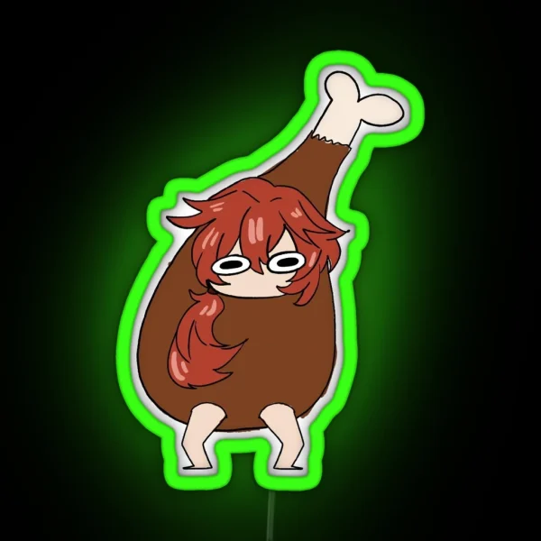Chicken Diluc RGB Neon Sign