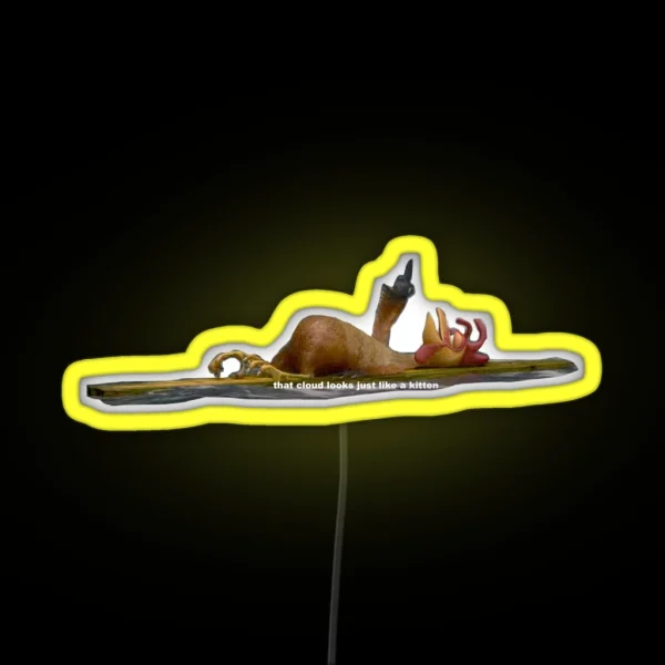 Chicken Joe Clouds RGB Neon Sign