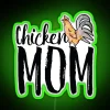Neon RGB Chicken Mom Decor Wall Sign for Kitchen Interior Design