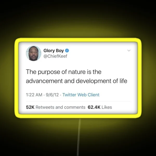 Chief Keef Funny Tweet Nature RGB Neon Sign