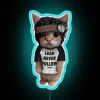 Chief Keef inspired Kitty cat LED sign in vibrant color