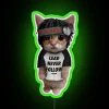 Unique Neon Sign for Home Decor with Chief Keef Kitty Logo