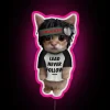 Vibrant Chief Keef inspired kitty themed RGB neon light art