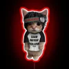 RGB Glowing Neon Sign featuring iconic Chicago Rapper Chief Keef's Kitty Logo