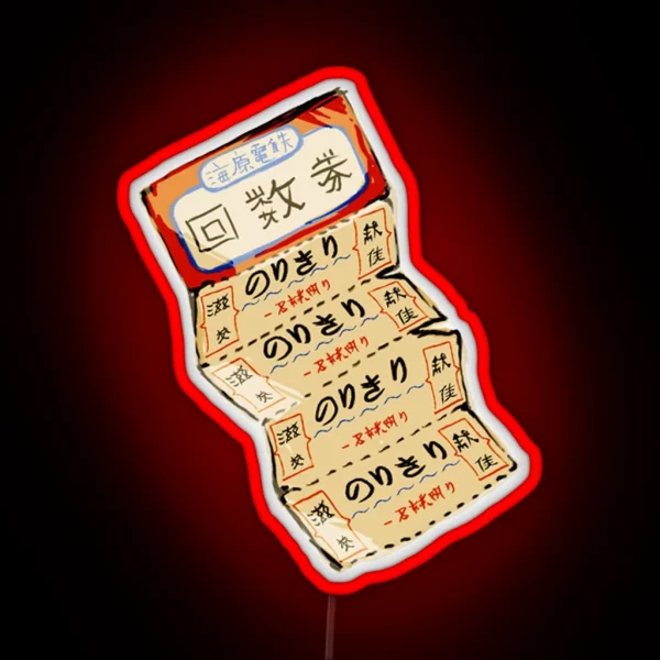 Chihiro S Train Tickets RGB Neon Sign