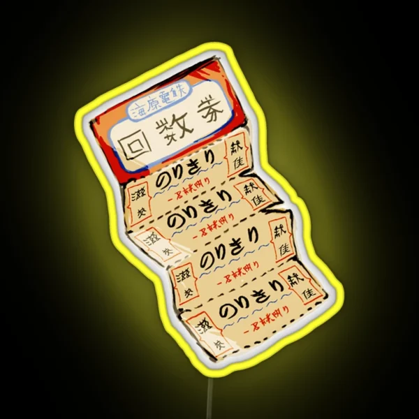 Chihiro S Train Tickets RGB Neon Sign