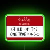 Vibrant RGB children's faith decor with inspirational neon quote design
