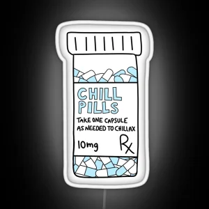 Chill Pills Blue RGB Neon Sign