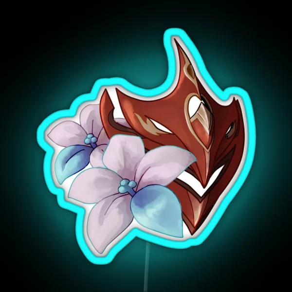Chilumi Flowers Mask RGB Neon Sign