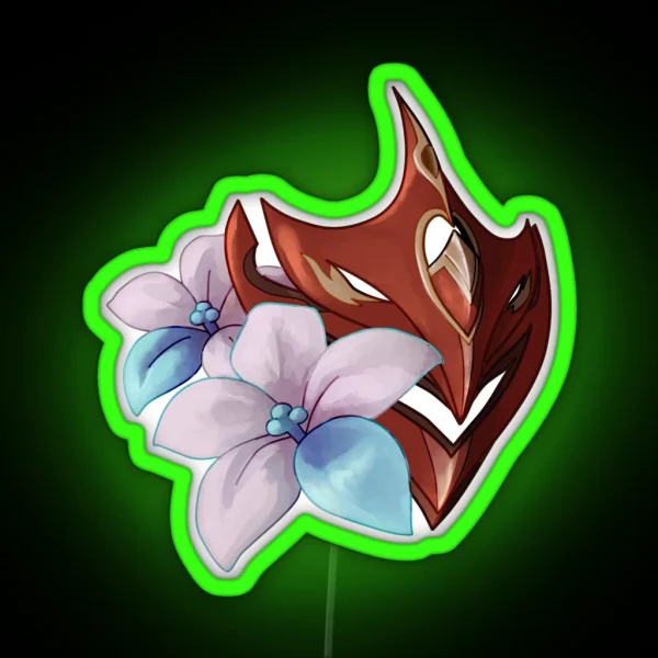 Chilumi Flowers Mask RGB Neon Sign