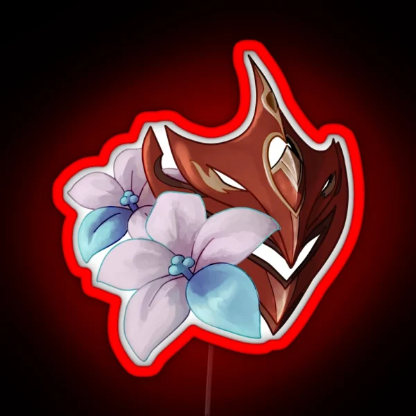 Chilumi Flowers Mask RGB Neon Sign