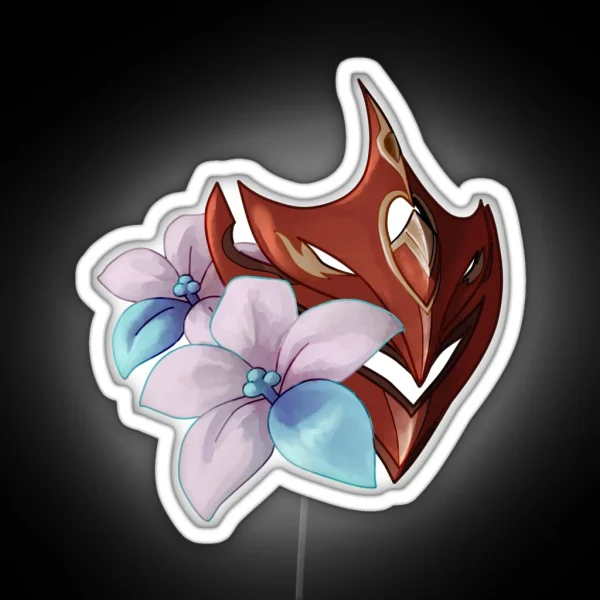 Chilumi Flowers Mask RGB Neon Sign