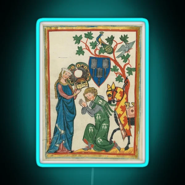 Chivalry 14th Century Codex Manesse RGB Neon Sign