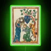 Medieval chivalric code inspired Neon Sign in vibrant RGB colors