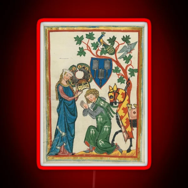 Chivalry 14th Century Codex Manesse RGB Neon Sign